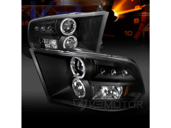 Комплект черных светодиодных фар Halo Dodge Ram